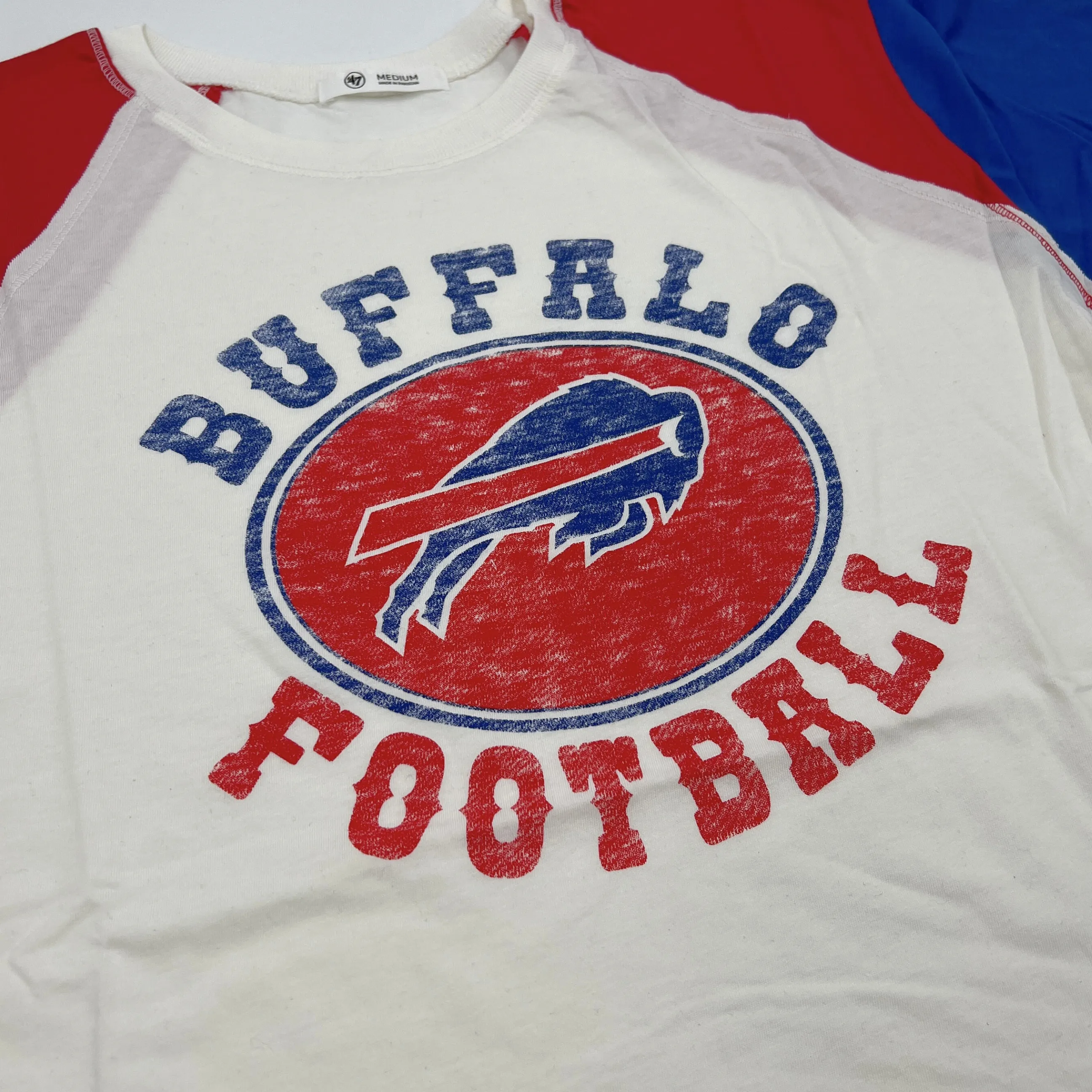 Women's '47 Brand Buffalo Bills Sandstone Gia Cropped T-Shirt