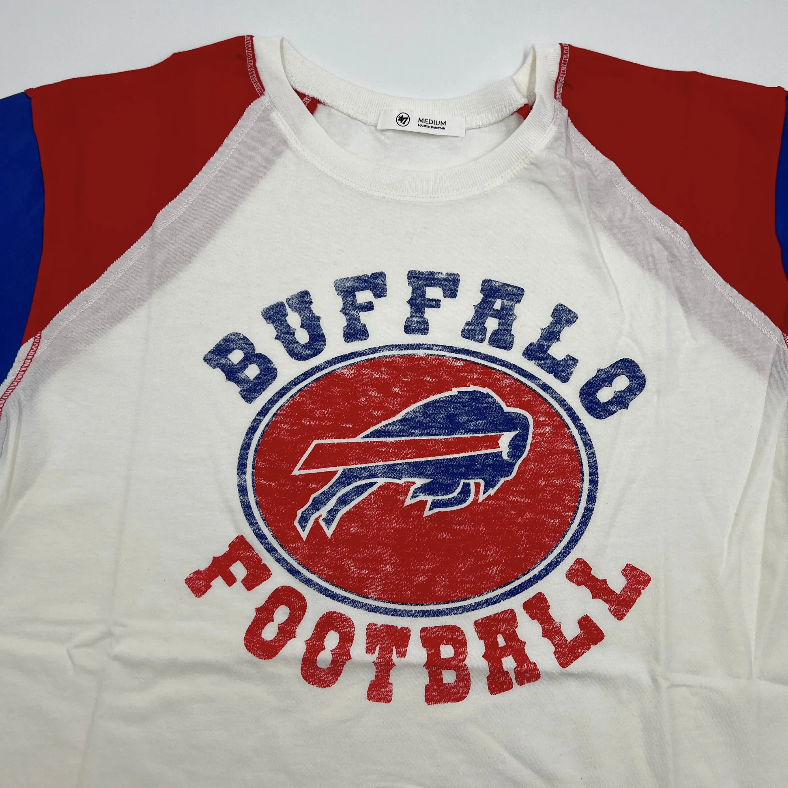 Women's '47 Brand Buffalo Bills Sandstone Gia Cropped T-Shirt