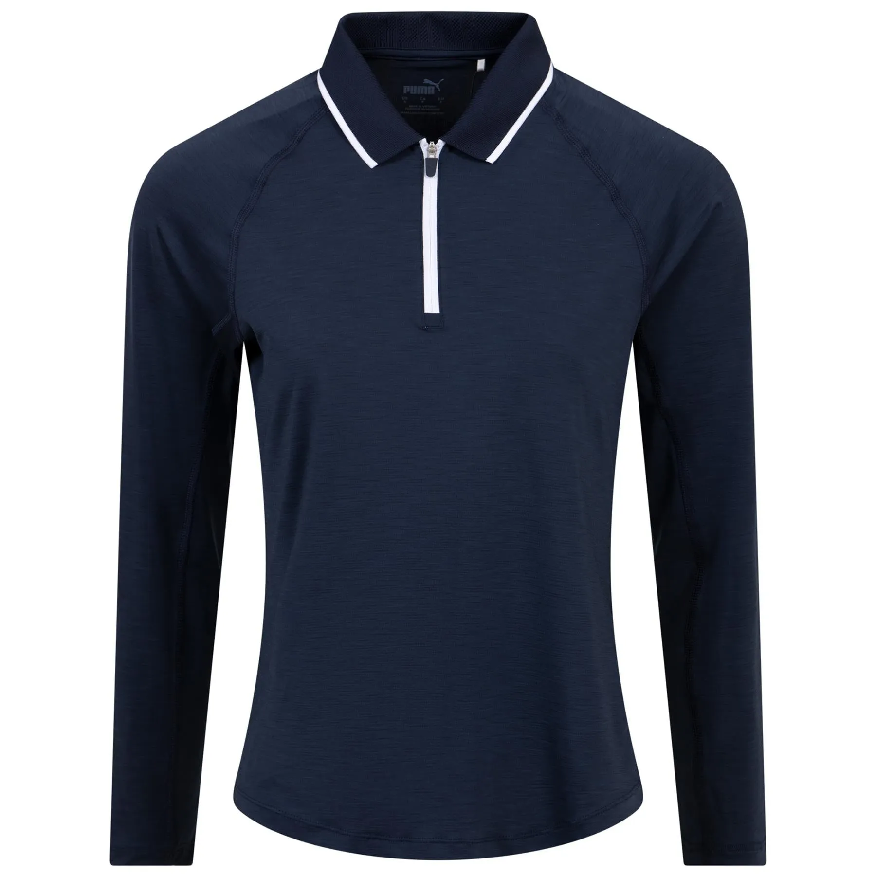 Womens You-V Long Sleeve Quarter Zip Polo Navy - SS24