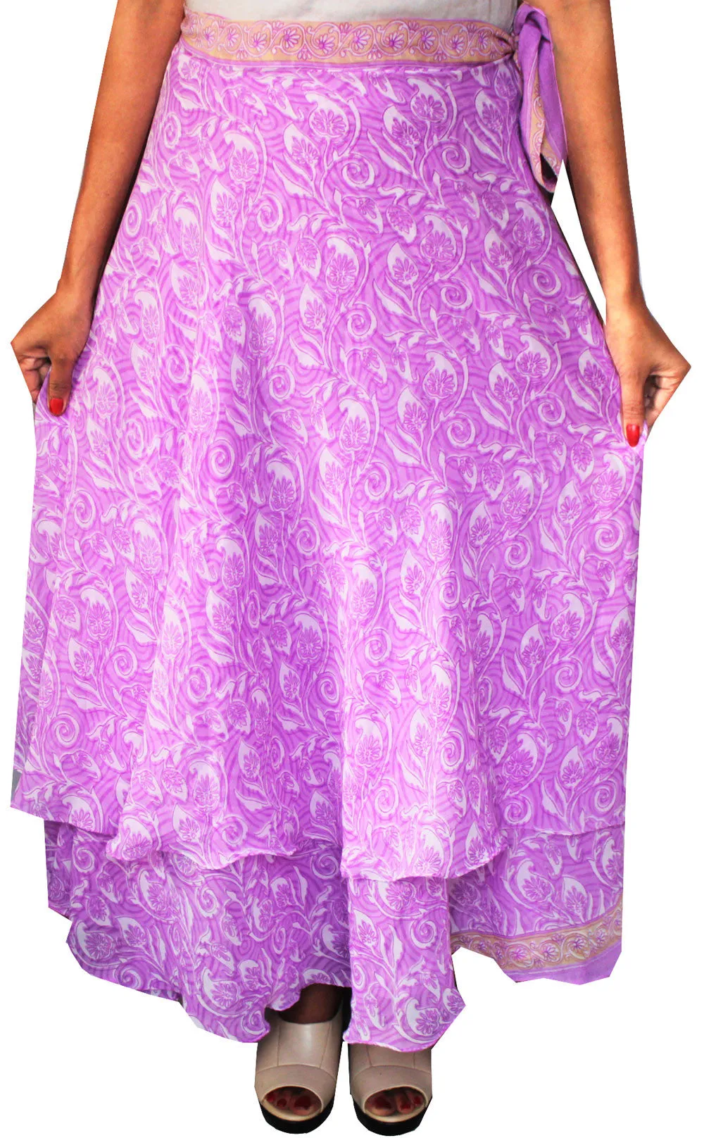 Wrap Around Indian Skirt India Clothing (Purple)